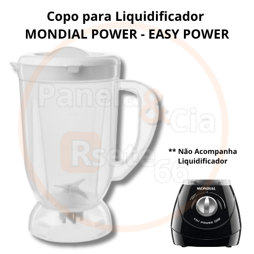 Copo para liquidificador Mondial line - Dinâmico - Super power - Ultra mix - Fast power - Power 2i - Ultra - TRANSLÚCIDO