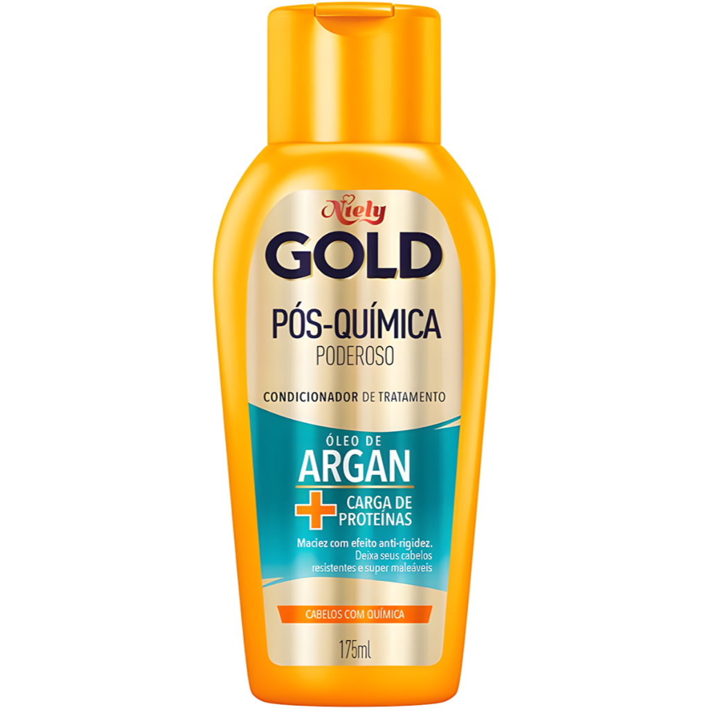 Condicionador Niely Gold Óleo Argan Pós Química 175ml - Beauty