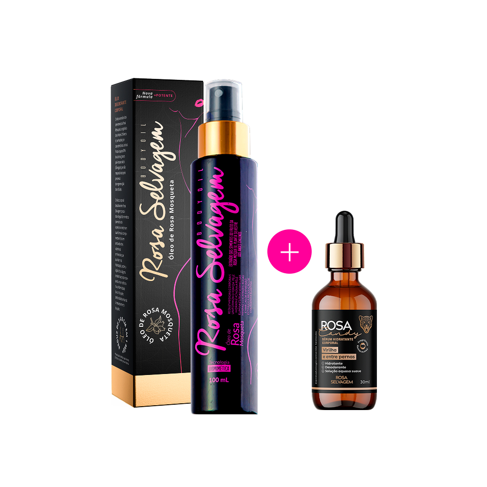 Óleo Rosa Selvagem + Candy 3 em 1 em Oferta na Shopee