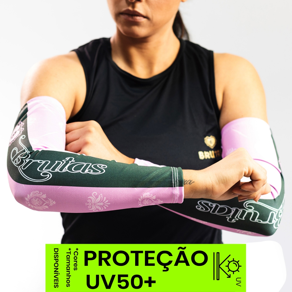 Manguito ESTAMPADO Proteção UV+50 com proteção solar para atividades serviços esportes ciclismo bike manguito bike
