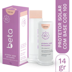 Protetor Solar em Bastão Beta FPS 50 Cor 100 – Efeito Matte