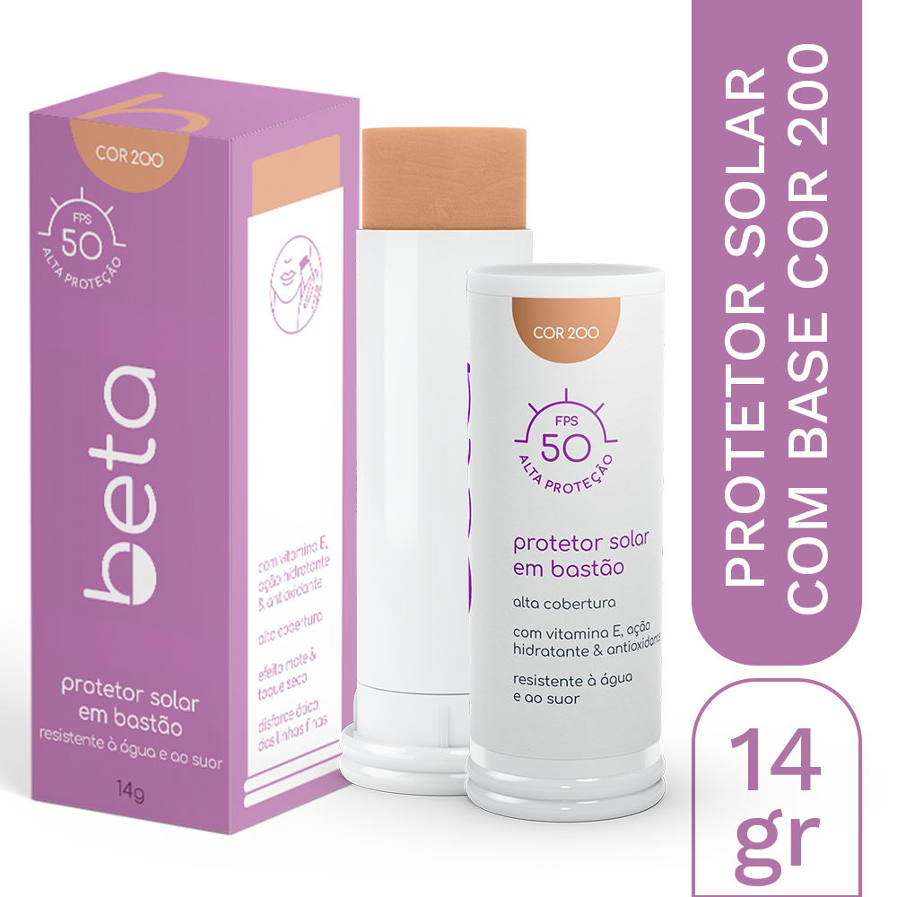 Beta Protetor Solar em Bastão Cor 200