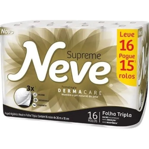 Papel Higiênico Supreme Neve FT 16 Rolos