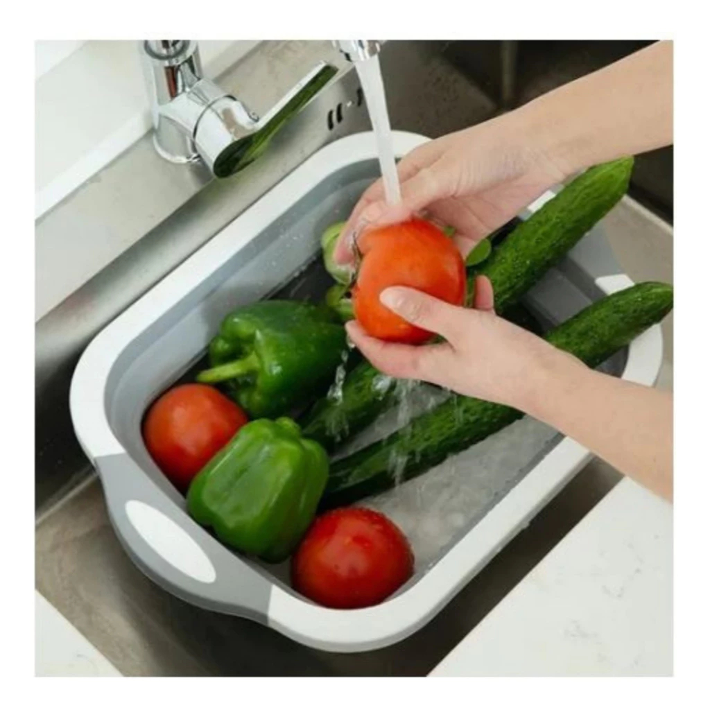 Bacia Silicone Balde Tabua Casa Alimento Lava Cozinha Concha Corta Faca Pegadores Peixe Roupa
