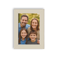 Kit Com 4 Porta Retrato A6 10x15cm Branco Com Vidro.