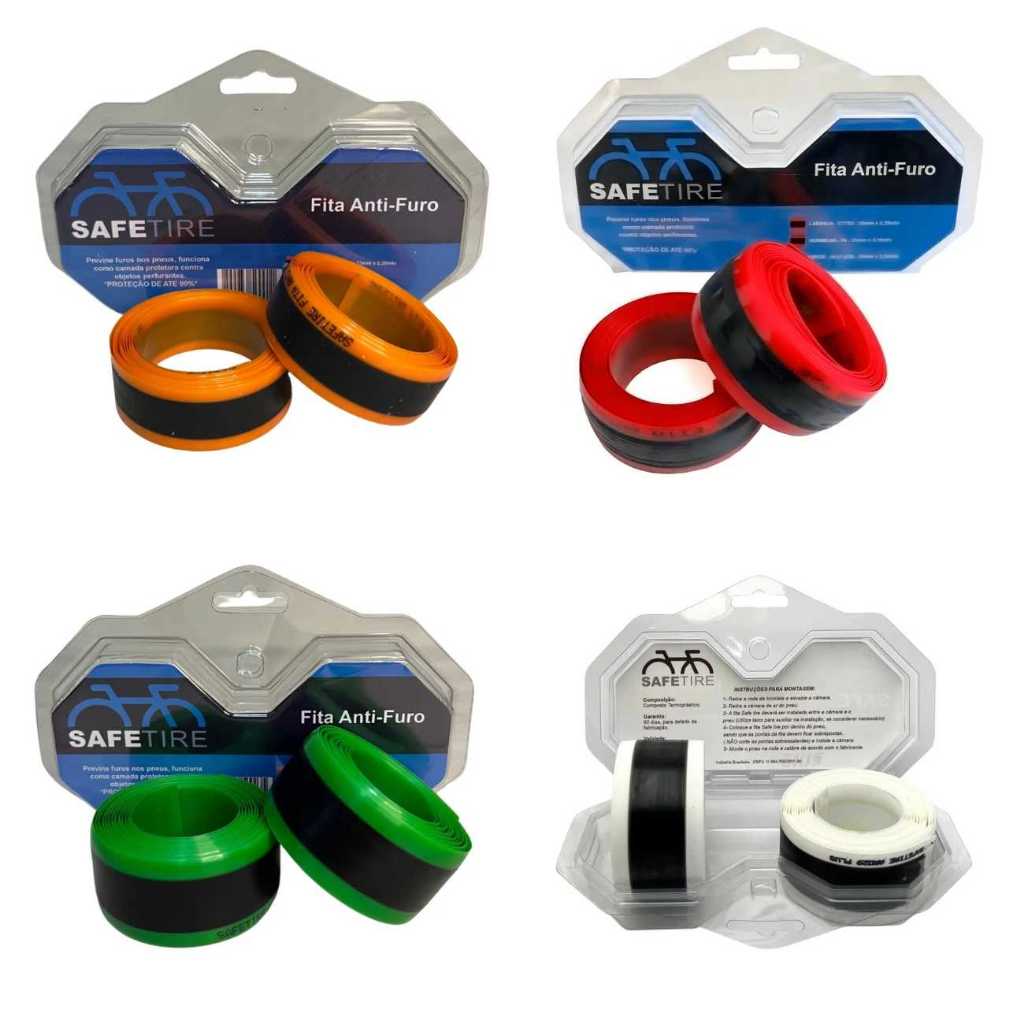 Fita Anti Furo Pneu Medidas Aros 26/ 29/ 27.5/ 27/ 700 Safetire Bike Par em Oferta na Shopee