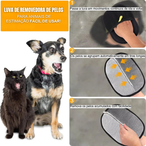 Luva Eletrostática Removedora de Pelos para Pets | Escova de Remoção Mágica - SQ7745 em Oferta na Shopee