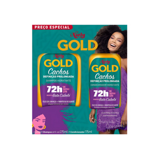 Kit Shampoo 275ml + Condicionador 175ml Niely Gold Cachos Definição em Oferta na Shopee