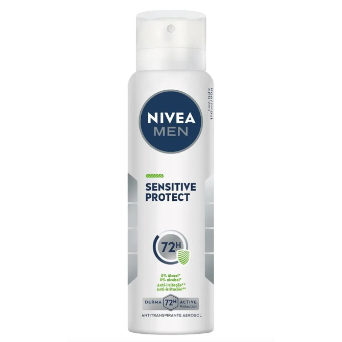 Desodorante Masculino Nivea Men Protect & Care Sensitive Aerosol 150ml em Oferta na Shopee