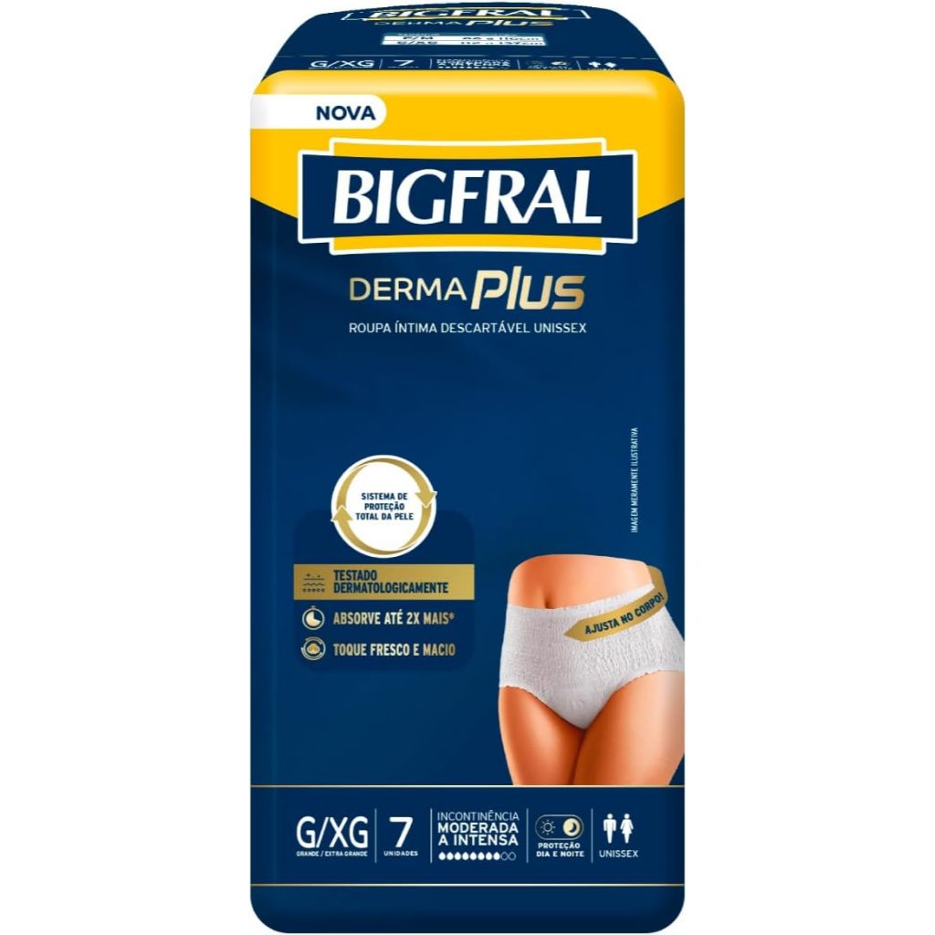 Fralda Geriátrica Bigfral  G/XG com 7 Unidades em Oferta na Shopee