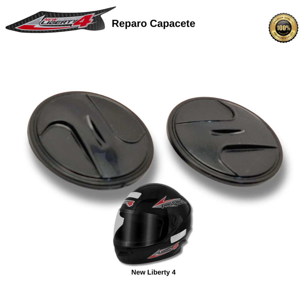 Par Reparo Capacete New Liberty 4 Botão Fixação Viseira
