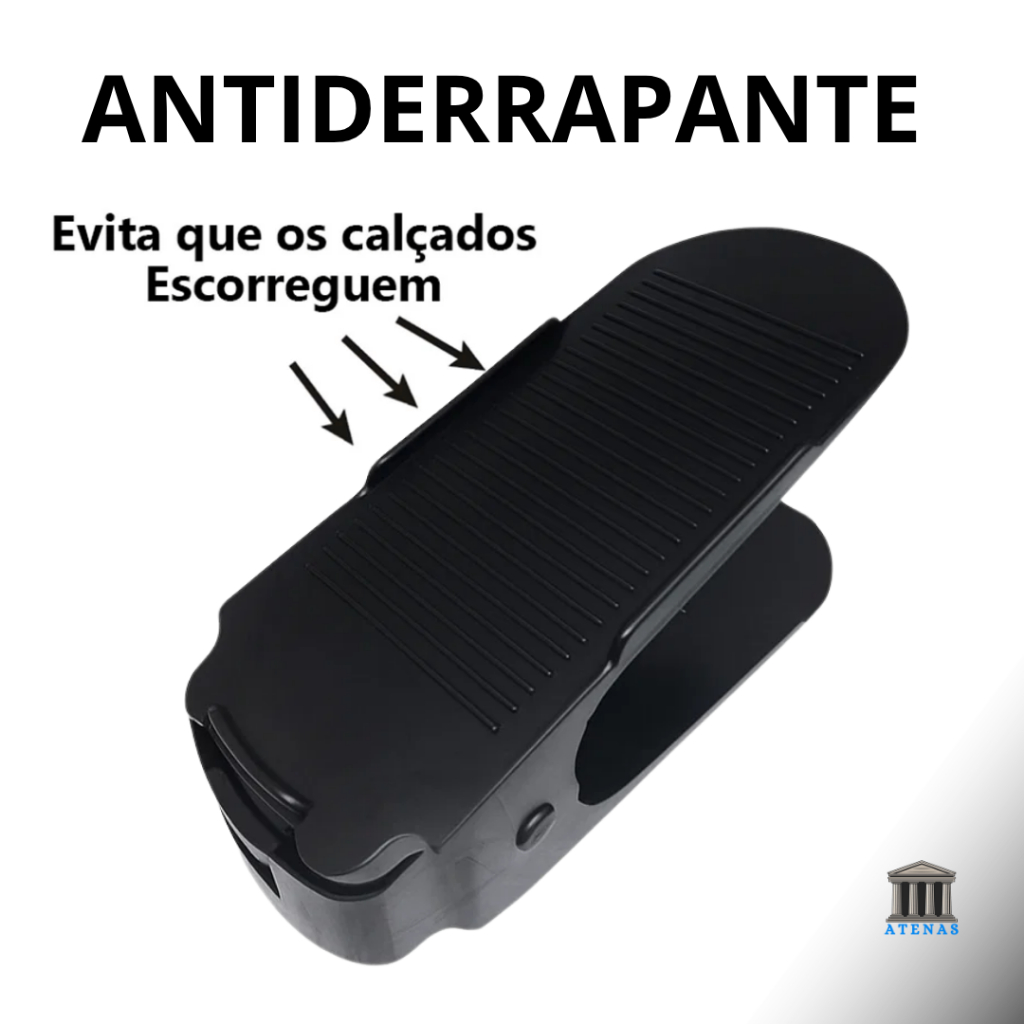 20 Organizadores De Sapato E Tênis - Preto Com Regulagem