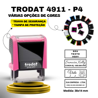 CARIMBO AUTOMÁTICO PERSONALIZADO TRODAT 4911-P4 em Oferta na Shopee