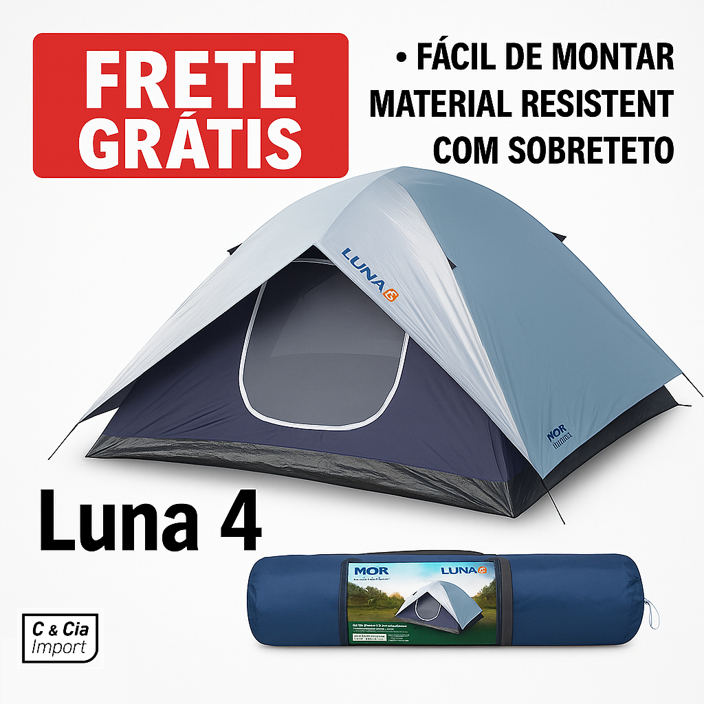 Barraca Camping 4 Lugares Iglu Luna Acapamento Sobreteto em Oferta na Shopee
