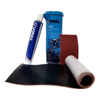 Kit Reparo para Câmara de Ar Estojo VIPAL EV 01 Remendo + Bisnaga Adesiva + Lixa Pneu Bicicleta Bike em Oferta na Shopee