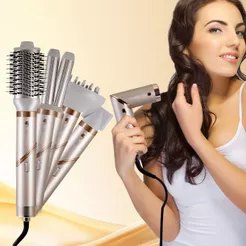 Secador de cabelo HATTEKER Alta Velocidade 6 em 1 Modelador de Cabelo Automático Multifuncional Dobrável Pente d secagem