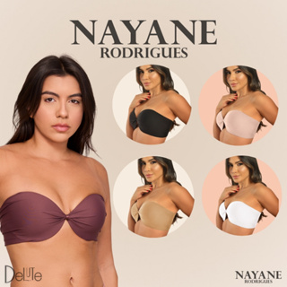 Sutia Nayane Rodrigues Tomara que Caia com Bojo e Aro Liso de Alta Sustentacao Push Up Confortavel em Oferta na Shopee