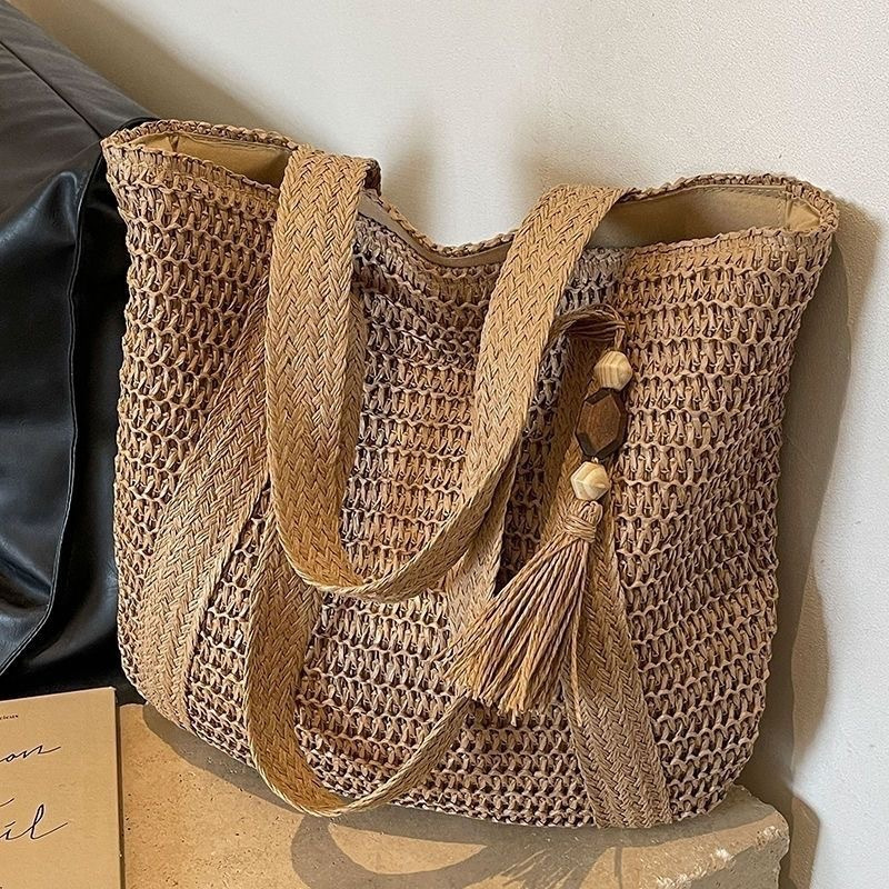 Bolsa Saco Feminina Ombro Grande Moda Praia Piscina Verão Com Pingente em Oferta na Shopee