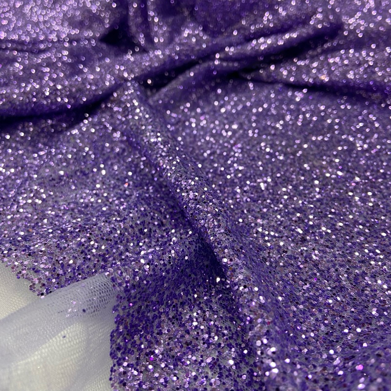 Tecido Tule Explosão Glitter Flocado Cores (0,50m x 1,45m de Largura)