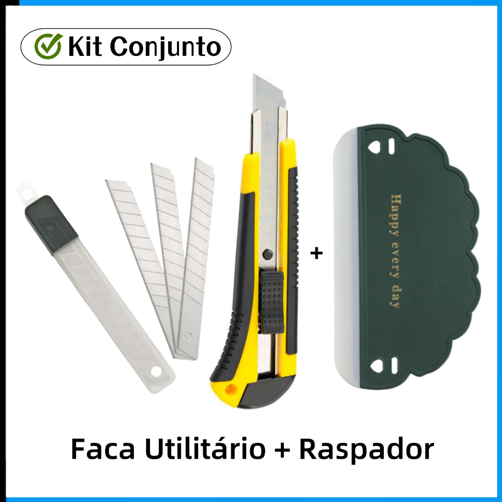 Espátula e Estilete Para Aplicação De Adesivo Película Envelopamento Profissional Doméstico 1/2/3 Peças em Oferta na Shopee