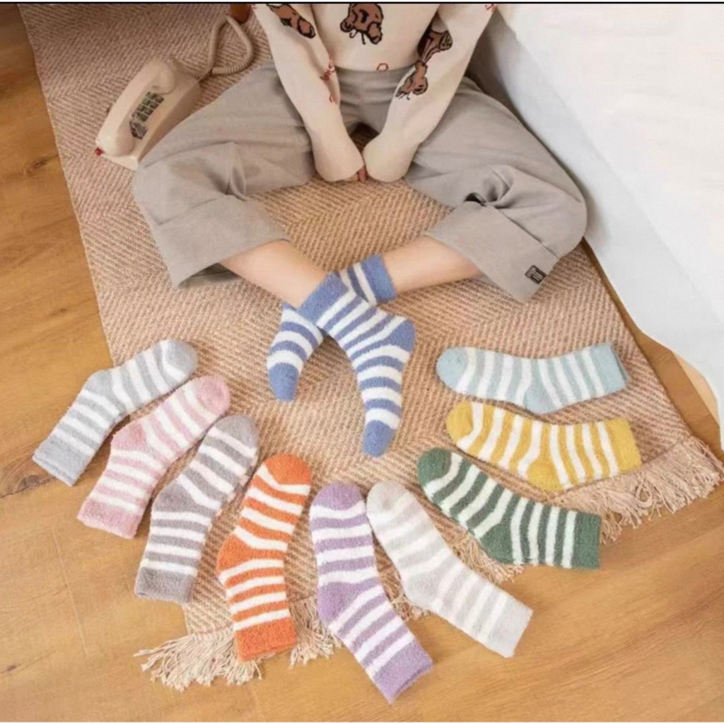 KITS COM 3-6-12 PARES DE MEIAS PELUCIADAS FOFINHAS PARA INVERNO TAMANHOS 35-40 CANO MÉDIO