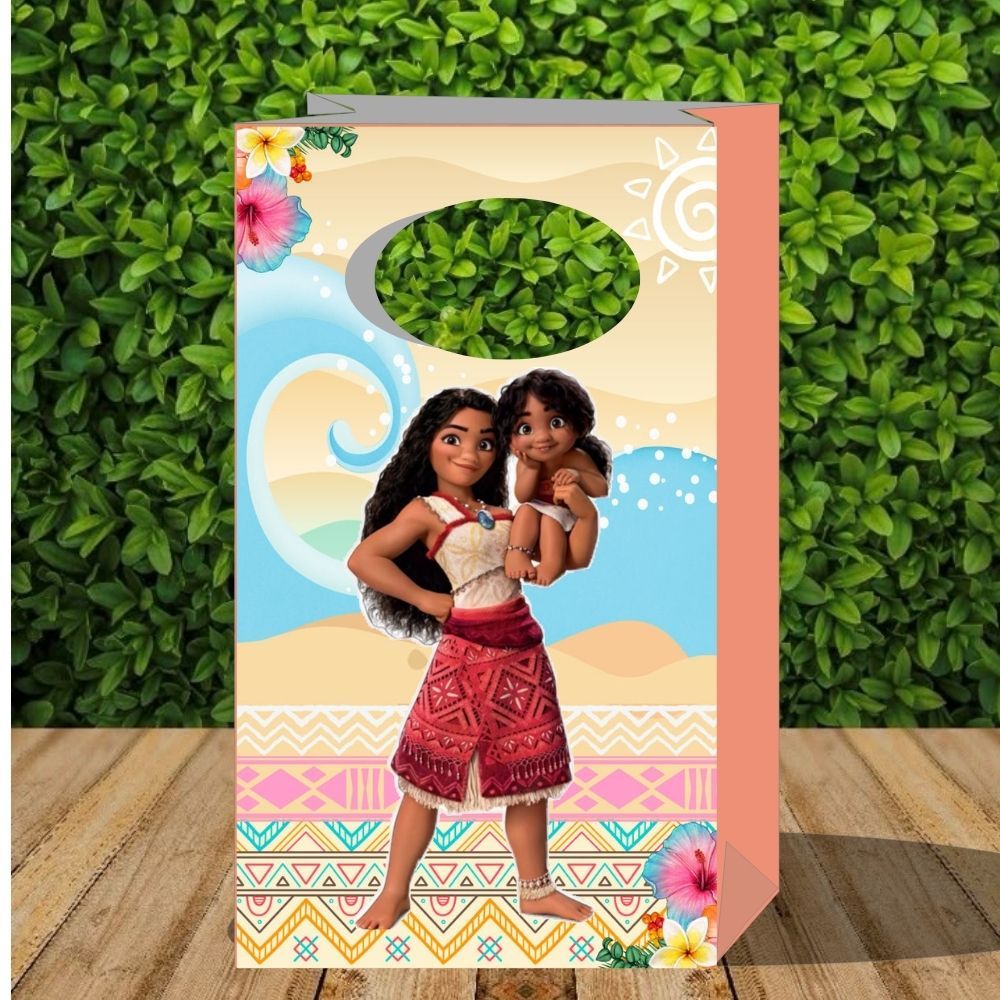 lembrancinha Moana 2- Baby - sacolinha P -para festa moana - adulta- Festa pegue e monte enfeite de mesa- kit caixinhas