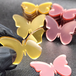 Kit Mini Borboleta Acrílico Espelhado Decoração para Quarto 20 40 e 60 Unidades em Oferta na Shopee