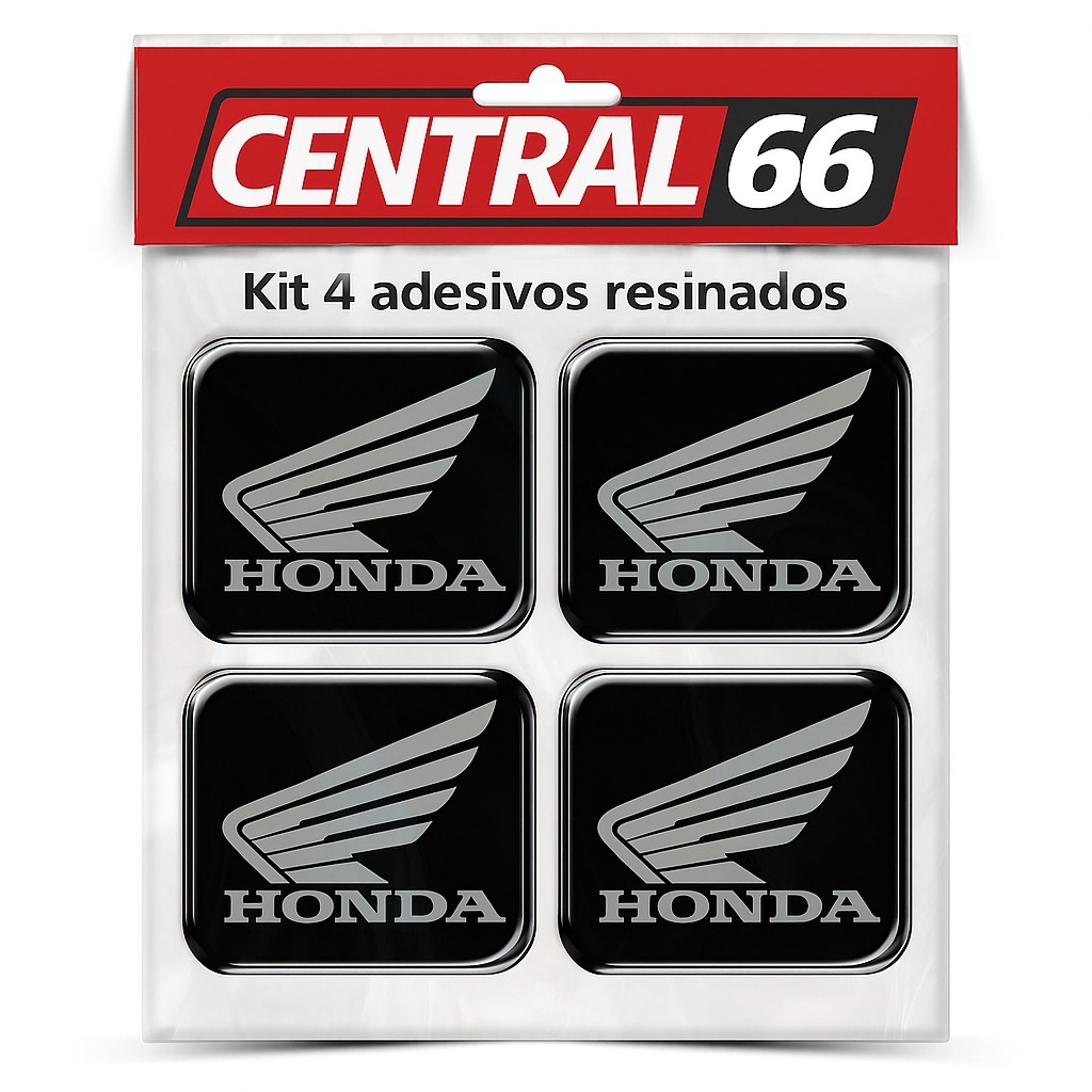 Kit Adesivos Emblema Painel Honda Cb 300f Twister Resinado 4 Unidades 2cm