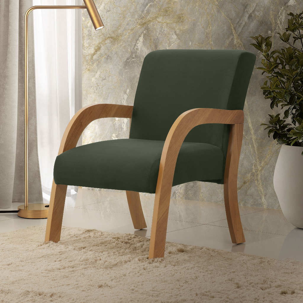 Cadeira Poltrona Decorativa Londres Para Salas e Recepções Moderna Cm Apoio de Braço em Oferta na Shopee