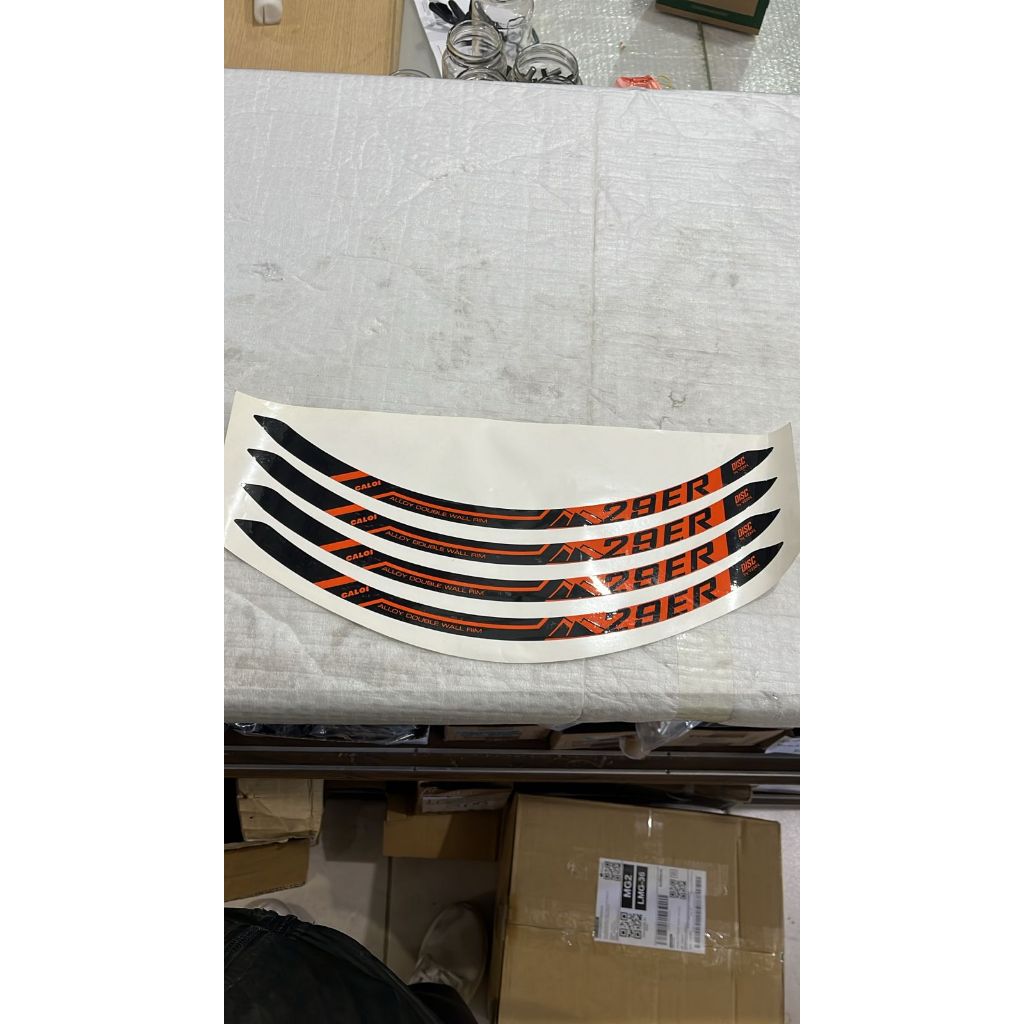 Adesivo Caloi 29ER Alloy Double wall rim para 2 rodas laranja e preto