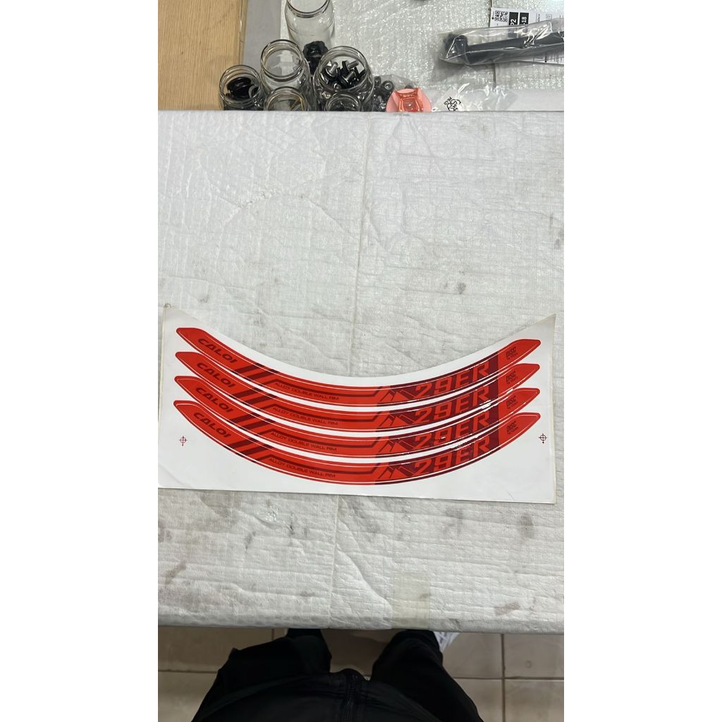 Adesivo Roda Caloi 29er vermelho Alloy Double Wall Rim