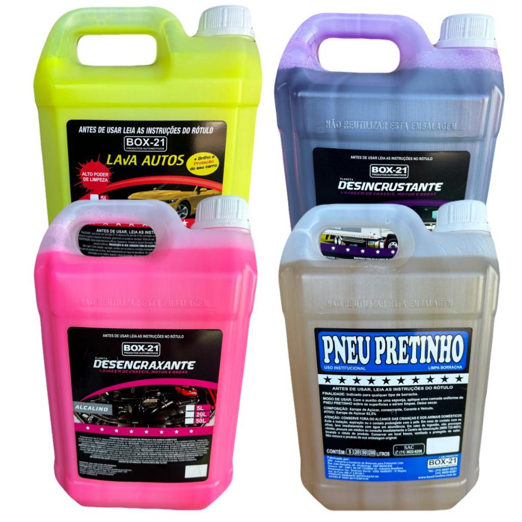 Kit Limpeza Completa Lava Rapido Shampoo Limpa Aluminio Solupan Pretinho Box 21 5L em Oferta na Shopee