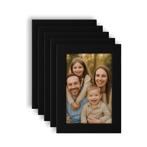 Kit Com 5 Porta Retrato 13x18cm Preto Com Vidro. em Oferta na Shopee