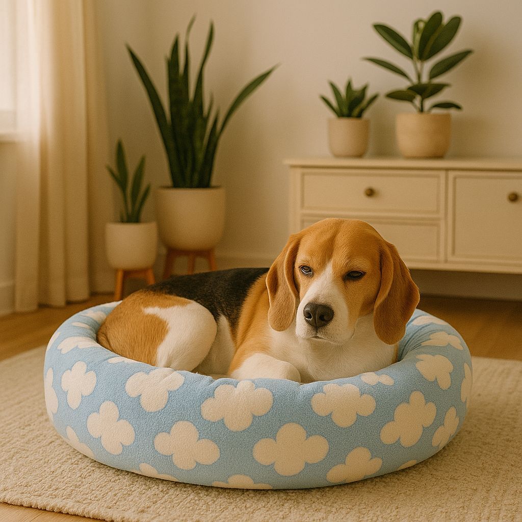 Caminha De Pelúcia Pet Redonda Para Cachorros E Gatos 70x70CM (P, M e G) em Oferta na Shopee