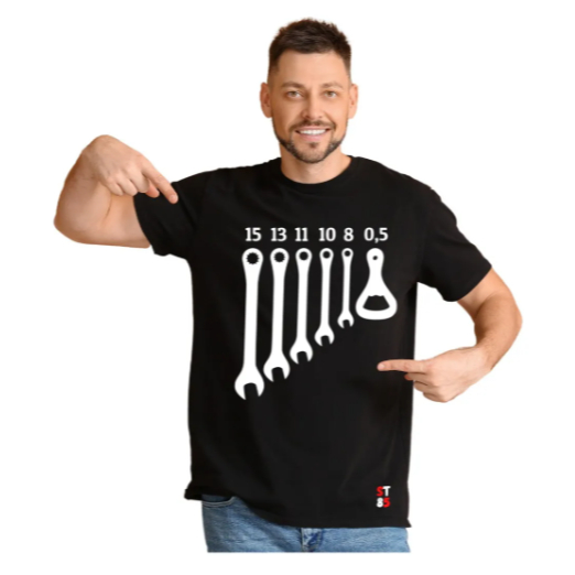 Camiseta Masculina Estampa Mecânico Oficina Frases Engraçadas Tecido Premium 100% Algodão