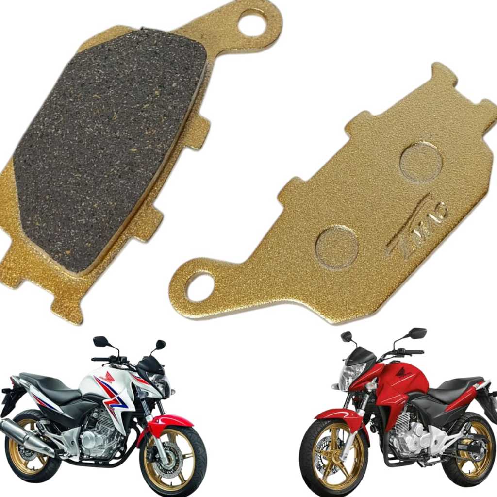 Pastilha de Freio Traseira Cb 300 2010 a 2015 Xre 300 2009 a 2018 Cb 600 Hornet 2008 2009 2010 Abs