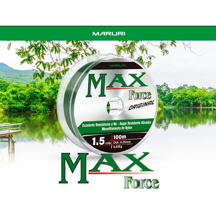 Linha de Pesca Max Force Maruri Daiyama 100m Monofilamento - Varias Medidas