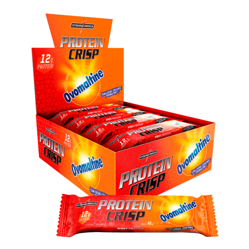Display 12 Unidades Protein Crisp Bar Ovomaltine - Integral Médica em Oferta na Shopee