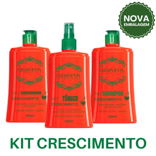 Kit (3X3F) Sidarta Crescimento Capilar 💣 Tonico Explosivo + Shampoo + Condicionador em Oferta na Shopee