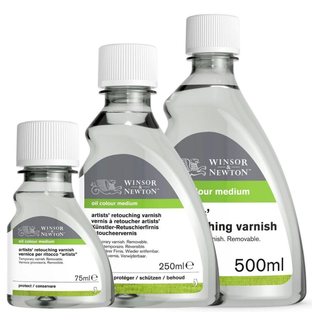 Verniz Artístico Retoque Winsor & Newton – Restauração e Proteção Temporária p/ Pintura a Óleo
