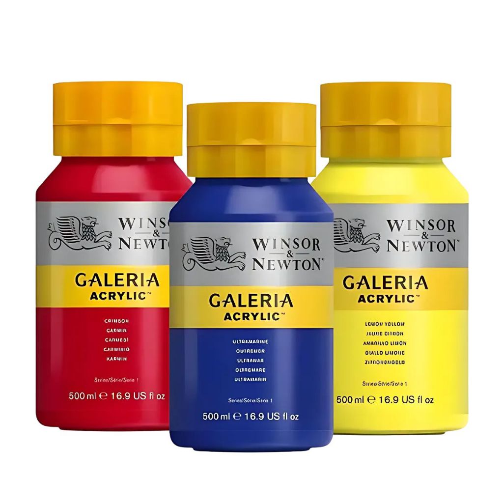 Tinta Acrílica Galeria Winsor & Newton 500ml – Alta Cobertura p/ Pintura Profissional em Tela