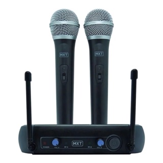 MICROFONE DUPLO DE MÃO SEM FIO UHF-202 em Oferta na Shopee
