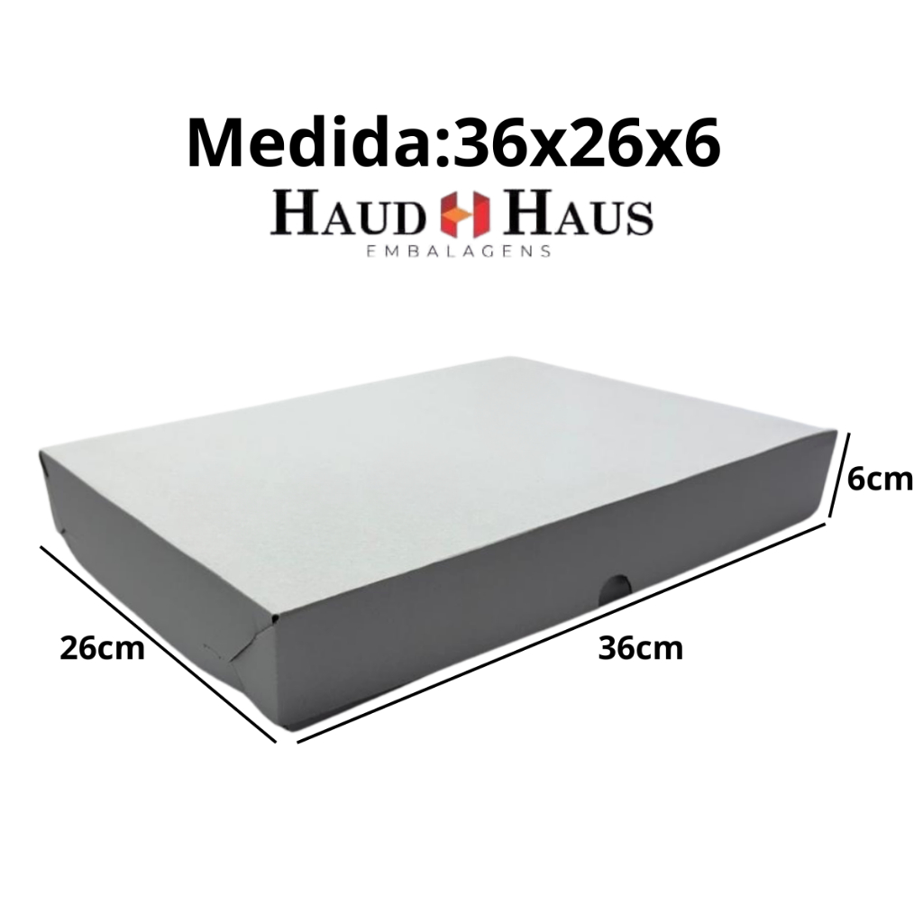 Kit 5 Caixas Para Salgados Doces 36x26x6 Papelão Branca em Oferta na Shopee