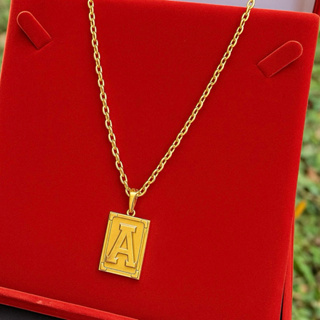 Corrente Cordão CADEADO 4MM MAIS PINGENTE ESCOLHA SUA LETRA 100% em Moeda Antiga idêntico a ouro 18k em Oferta na Shopee