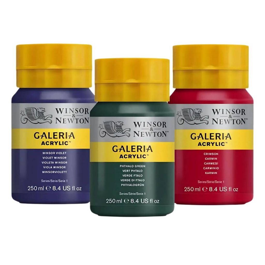 Tinta Acrílica Galeria Winsor & Newton 250ml – Alta Cobertura p/ Pintura Artística em Tela