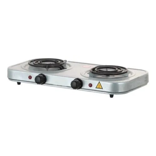 Fogão Fogareiro Elétrico Portátil Cooktop Camping 2 Bocas 2000W 220V