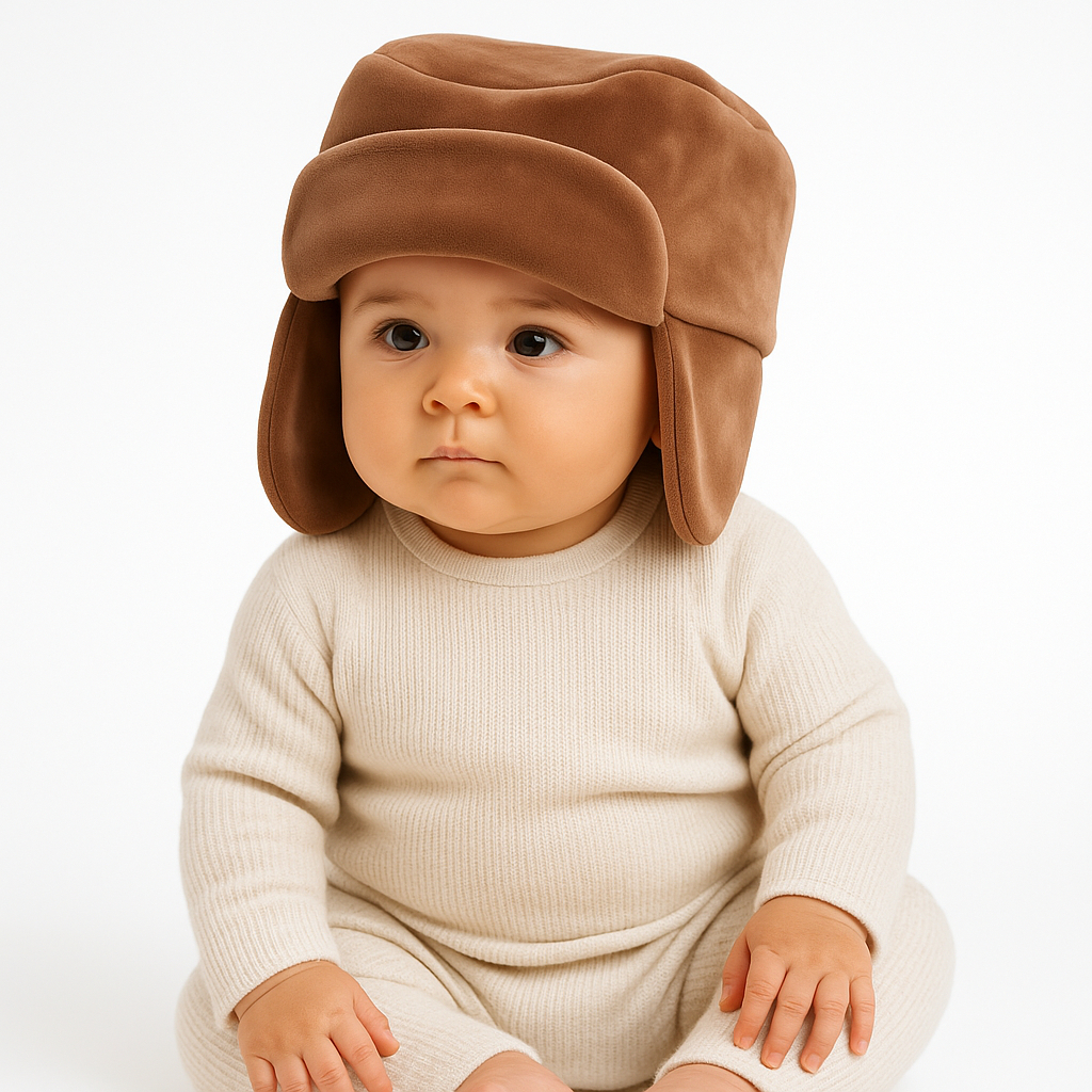 Touca De Frio Gorro Bebê Com Tapa Orelha Infantil Super Macio