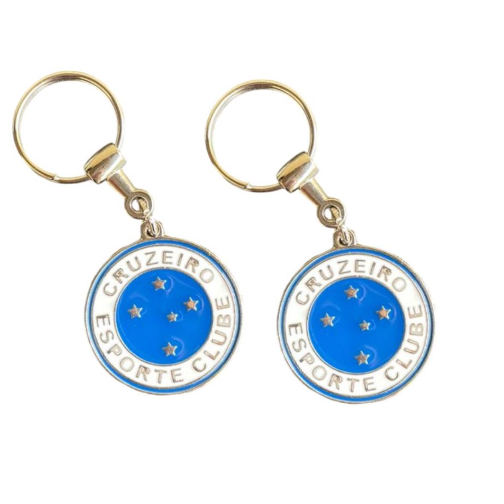 Chaveiro de Metal Cruzeiro Oficial Escudo Time Torcida Presente Lembrança