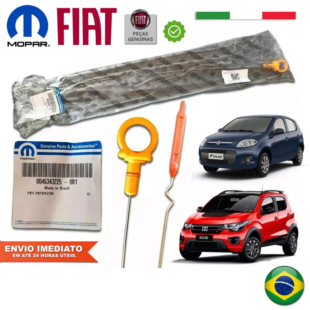 Vareta Nivel De Óleo Motor 1.0 Fire Fiat Mobi Novo Palio Grand Siena Original Fiat 46343225 com NFe em Oferta na Shopee