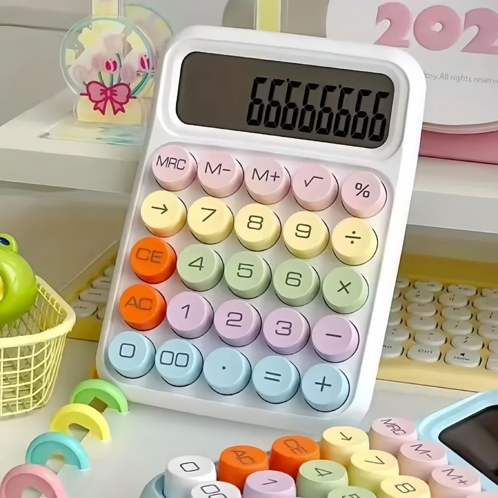 Calculadora Colorida Morandi De 12 Dígitos Teclado Mecânico De Ponto Grande Escola & Papelaria De Escritório-Smile